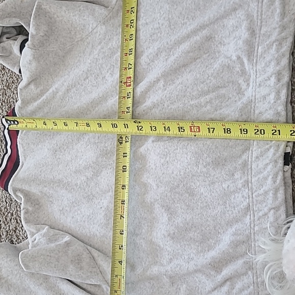 Nike White Zip-Up Terry Jacket with Blue and Red Accents - Picture 7 of 8